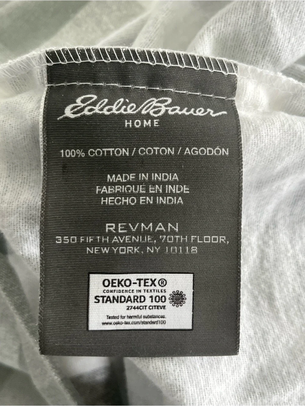 Eddie Bauer 100% cotton flannel twin size gray buffalo check plaid sheet set.